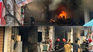 Nổ cầu dao điện giữa giờ cao điểm ở Long Biên, Hà Nội: 3 căn nhà liền kề chìm trong khói lửa