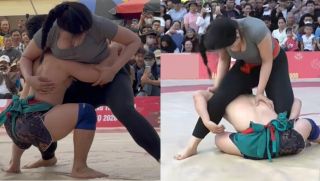 Hot girl Anh Thơ đấu vật với nhà vô địch SEA Games: Màn đụng chạm gây tranh cãi, cần ‘luật riêng’?