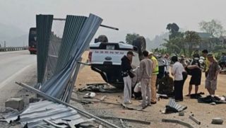 Hiện trường tai nạn trên cao tốc Nội Bài-Lào Cai: Thanh chắn đâm xuyên ngực tài xế, tử vong tại chỗ