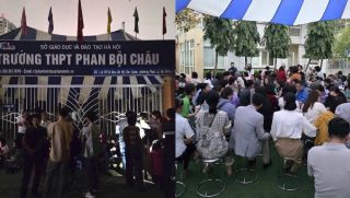 Thực trạng hàng trăm phụ huỵnh xếp hàng xuyên đêm giành suất vào lớp 10 cho con, nhà trường công bố phương án mới 