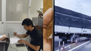 Clip cảnh tài xế xe tải ‘ngang nhiên’ băng qua dãy cọc tiêu phân làn để quay đầu xe gây bức xúc