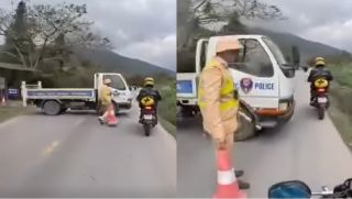 Thực hư thông tin ‘dùng ô tô công vụ chắn ngang đường để dừng xe vi phạm’, Cục CSGT lên tiếng