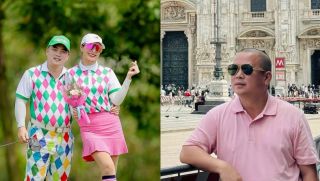 Minh Khang hé lộ nhịp sống gia đình qua loạt hình ảnh trên sân golf và những chuyến đi cùng vợ con