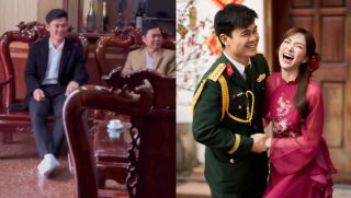 Khoảnh khắc Đại uý Thăng Văn Cương sang nhà thưa chuyện cưới Hoà Minzy, tiết lộ chi tiết liên quan tới ông nội 