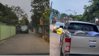 Nghệ An: Tài xế bán tải đỗ xe chắn đường còn thách thức ‘tự tìm cách mà đi’, công an vào cuộc