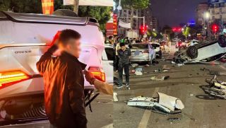 Tạm giữ tài xế Lexus tông liên hoàn 5 ô tô, 1 xe máy tại ngã tư Trung Kính - Hà Nội, đối diện hình phạt nào? 