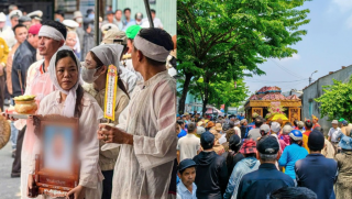 Rơi nước mắt cảnh đám tang tài xế taxi bị sát hại ở Quảng Trị: Con liên tục hỏi 'Cha đi đâu vậy mẹ?'