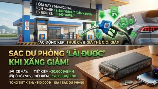 Giá xăng dầu 16/4 dự kiến sẽ giảm sâu chưa từng có: Chốt lãi ngay cho bạn một củ sạc dự phòng xịn?