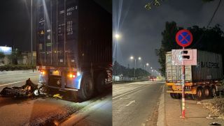 Danh tính người đàn ông tử vong sau va chạm xe đầu kéo dừng bên đường, hiện trường vụ việc gây chú ý 