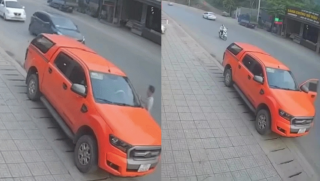 Ô tô vượt phải tông văng tài xế đang mở cửa xe ở Thái Nguyên: Ai là người sai? 