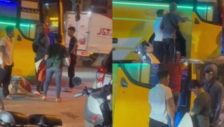 Camera vụ 2 vợ chồng bị ‘xe ôm bến xe Mỹ Đình’ rút hung khí đe dọa sau khi đòi 700 nghìn cho 12 km