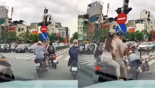 Thông tin mới vụ cô gái đi xe máy tạt đầu gây va chạm liên hoàn ở Hà Nội rồi vô tư 'đi thẳng'