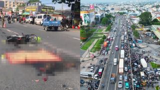 Hiện trường ô tô đầu kéo va chạm xe máy khiến một phụ nữ tử vong, làm rõ nguyên nhân vụ việc?