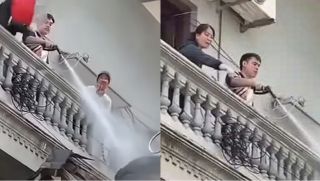 Nguyên nhân ban đầu vụ người đàn ông xịt nước vào thợ xây nhà sát vách ở Hà Nội