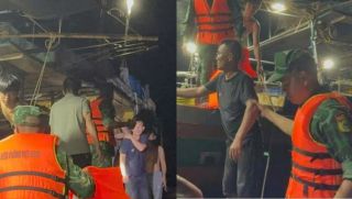 Quảng Ninh: Hiện trường tàu cá chìm trên biển, tình hình hiện tại 3 ngư dân gặp nạn?