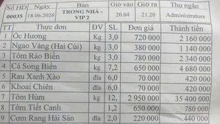 Sự thật vụ hóa đơn hải sản hơn 50 triệu đồng ở Hạ Long, trích xuất camera nhà hàng có gì?