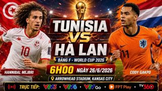 VTV trực tiếp bóng đá Tunisia vs Hà Lan - Link xem trực tiếp World Cup 2026 hôm nay 26/6