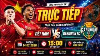 Xem trực tiếp bóng đá Việt Nam vs Gangwon ở đâu, kênh nào? Link xem trực tiếp giap hữu bóng đá VN HD