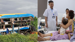Vụ lật xe khách cao tốc Pháp Vân - Cầu Giẽ: 1 nhà 7 người trên xe, cháu bé 13 tuổi ra đi mãi mãi