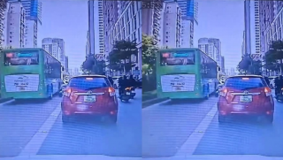Hà Nội: Camera ghi lại tình huống người phụ nữ lấn làn xe buýt BRT, tử vong tại chỗ sau cú va chạm