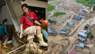 Nước lũ dâng cao tận cổ, người phụ nữ cố gọi cho chồng dặn dò lần cuối, phép màu xuất hiện ngay sau đó