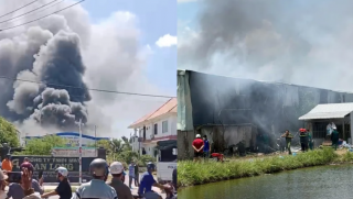 Hiện trường vụ cháy công ty may ở Đồng Tháp: Nhà xưởng bị thiêu rụi, 240 công nhân chạy thoát thân