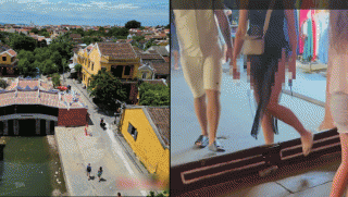 Clip nữ du khách mặc đồ xuyên thấu tại di tích Chùa Cầu, phản ứng gây chú ý của hướng dẫn viên?