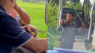 Chưa được nhường vượt ngay, tài xế xe tải đã cầm thanh sắt chặn xe đánh người: Lời khai nhân chứng