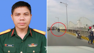 Camera ghi lại khoảnh khắc thiếu tá Trần Văn Tùng lao xuống sông cứu người, đã rõ lý do nam thanh niên nghĩ quẩn