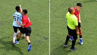 Cầu thủ U19 chơi xấu đối thủ, lao vào ‘cà khịa’ đòi ăn thua với trọng tài khi bị thẻ đỏ