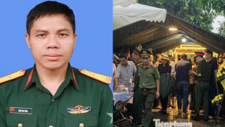 Thiếu tá Trần Văn Tùng hy sinh khi cứu người: 2 con thơ ngóng bố, câu hỏi xé lòng của cậu bé 4 tuổi