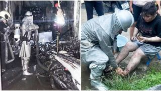 Hiện trường vụ cháy nhà 5 tầng ở Hà Nội, 2 người mắc kẹt bên trong