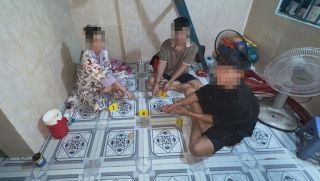Công an kiểm tra phòng trọ, bắt quả tang các đối tượng sử dụng trái phép chất ma túy