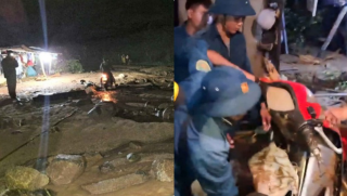 Mưa lớn gây lũ dữ ở Lâm Đồng: Đất đá tràn xuống Quốc lộ 55, nhiều phương tiện phải quay đầu