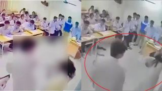 Thông tin ban đầu vụ nam sinh THPT Mạc Đĩnh Chi, Hà Nội hành hung cô giáo ngay tại lớp học
