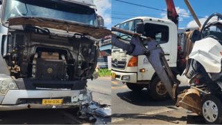 Xe tập lái bể nát sau va chạm với xe tải ở Lâm Đồng: Danh tính học viên tử vong, thầy giáo gãy chân