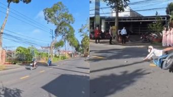 Đang chụp ảnh cưới, nhiếp ảnh gia vô tình quay trọn khoảnh khắc tai nạn liên hoàn trước cổng rạp