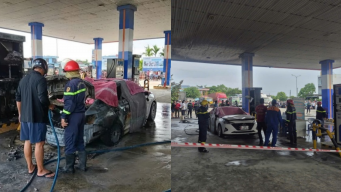 Công an thông tin mới nhất về vụ cháy ô tô ở cây xăng Đà Nẵng khiến 2 người tử vong, trong cốp xe chứa gì?
