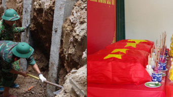 Phát hiện hầm đất chứa hài cốt liệt sĩ và nhiều di vật đặc biệt gần sông Thạch Hãn, Quảng Trị