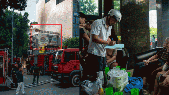 Cận cảnh hiện trường vụ cháy quán ăn của Tiktoker 115k follow ở Hà Nội, nhân viên nhảy từ tầng cao thoát thân