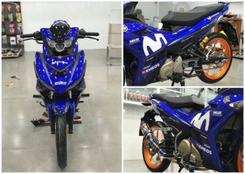 Cận cảnh Yamaha Exciter 150 độ nhẹ cùng dàn tem KING MX của biker Sài Thành   MuasamXecom