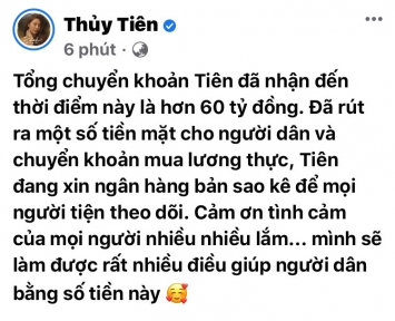 Thủy Tiên tiết lộ bất ngờ: Bị công an chặn đường, tiền ủng hộ lên tới con số ‘khổng lồ’ ảnh 1