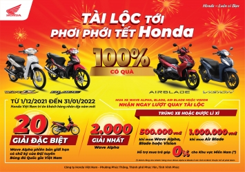 Honda tung ưu đãi khủng cho Honda Vision, Wave Alpha cùng loạt xe hot tại đại lý