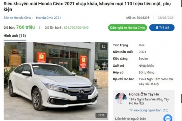 Honda Civic 2021 giảm giá