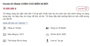 Chiếc Honda Air Blade giá chỉ 10 triệu đồng: Rẻ hơn Honda Vision 20 triệu khiến dân tình sửng sốt ảnh 1