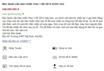 Chiếc Toyota Vios được rao bán siêu hời chỉ bằng 2 chiếc Honda SH, rẻ hơn Honda City hàng trăm triệu ảnh 1