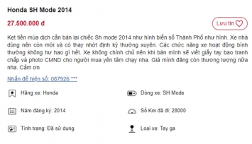 Chiếc Honda SH Mode giá chỉ 27 triệu, rẻ hơn Honda Lead 15 triệu, thời điểm cho khách Việt mua xe ảnh 1