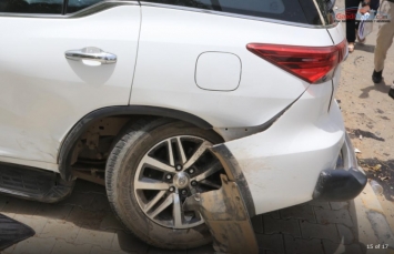 Toyota Fortuner gặp tai nạn
