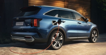 Kia Sorento 2021 bản plug-in hybrid, màu xanh