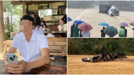 Tìm thấy vật dụng quan trọng được cho là của tài xế xe container bị lũ cuốn trôi ở nơi không ngờ